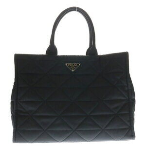 PRADA TOTE Quilted Bag Handbag Black